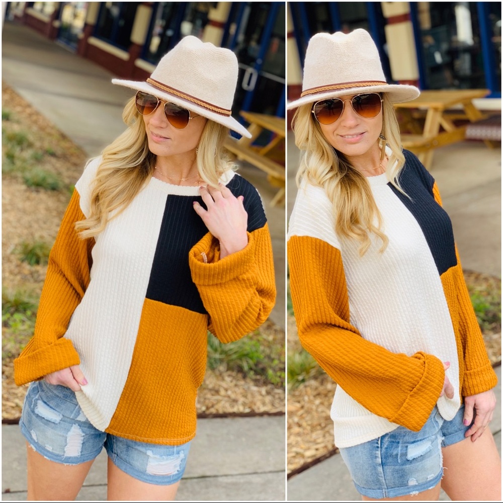 ✨LAST ONE✨NEW ATTITUDE COLOR BLOCK TOP - Picture 2 of 7